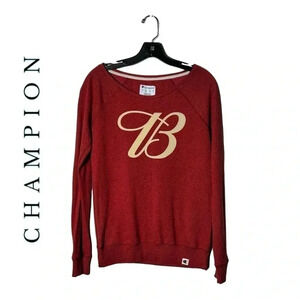 1896. CHAMPION “BUDWIEISER” PULLOVER SWEATSHIRT SIZE SMALL‎ RED/GOLD COLOR PRINT